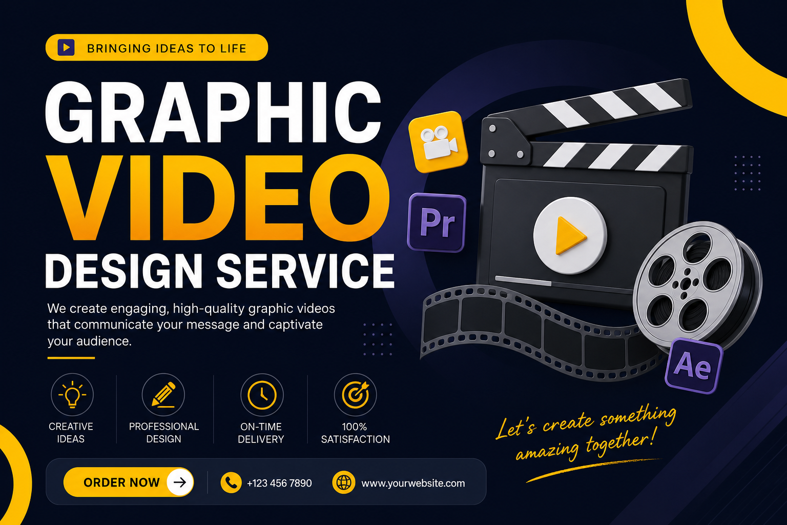 Grafik tasarım ve video prodüksiyon çalışması
